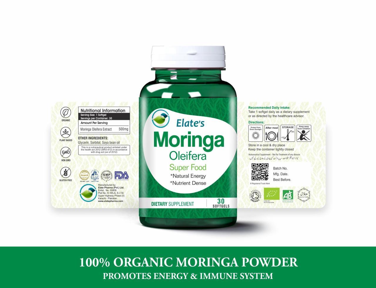 Moringa Oleifera Super Food Elate's 30's