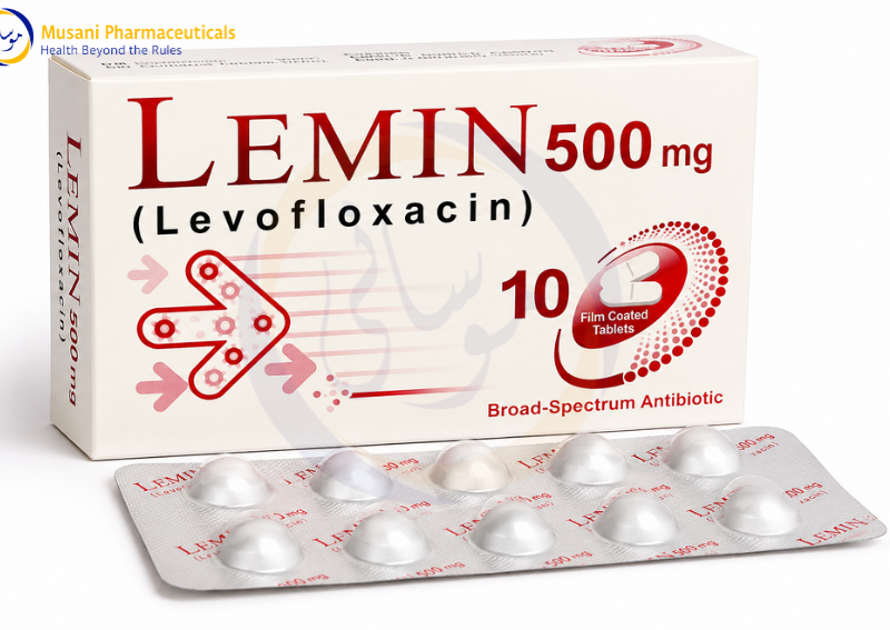 Lemin 500mg Tablet (Levofloxacin) - Amros Pharma