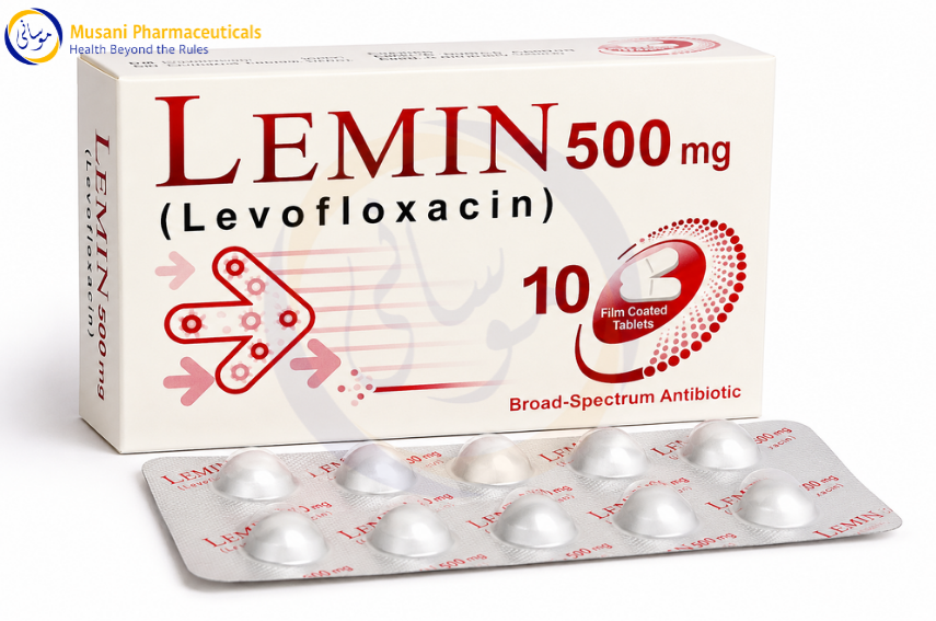 Lemin 500mg Tablet (Levofloxacin) - Amros Pharma