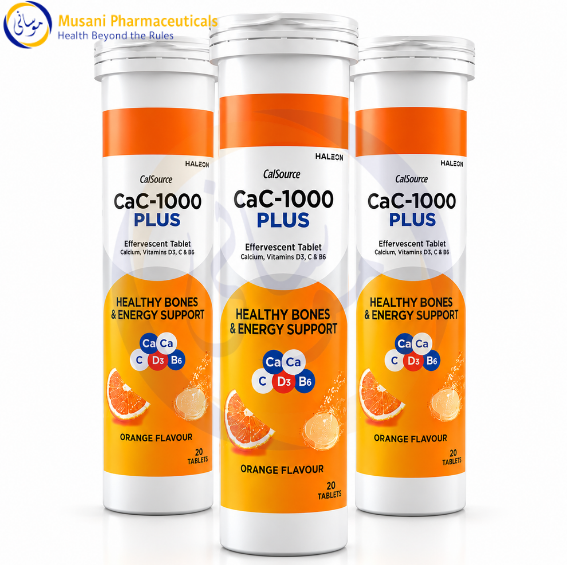 Cac-1000 Plus-Orange Flavor Tablets 1 Bottle = 20 Tablets - Haleon