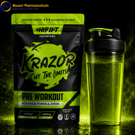 KRAZOR PREWORKOUT (FLAVOR= GREEN APPLE) - Hyplift Nutrition