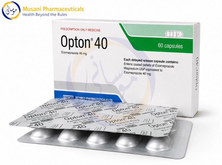 Opton 40mg Capsule (Esomeprazole Magnesium) - Epharm Laboratories