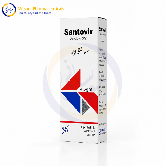 Santovir Eye Ointment 4.5g (Acyclovir) - sante (private) limited