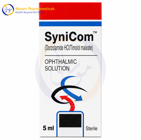 Synicom Eye Drops 5ml (Dorzolamide HCl , Timolol Maleate) - barrett hodgson pakistan